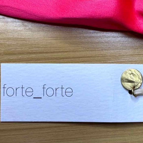 forte_forte Bright Pink Granadine Silk Cropped Pants - Picture 10 of 12